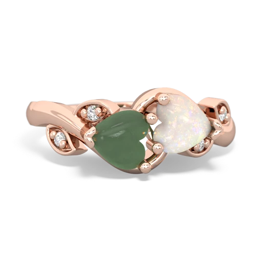 jade-opal floral keepsake ring