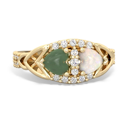 jade-opal keepsake engagement ring