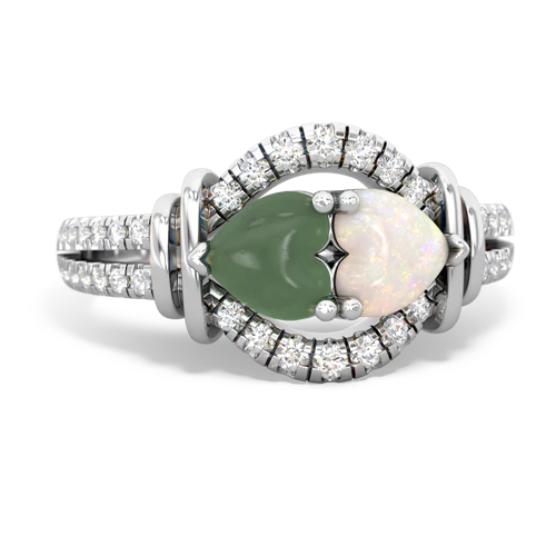 jade-opal pave keepsake ring