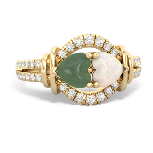 jade-opal pave keepsake ring