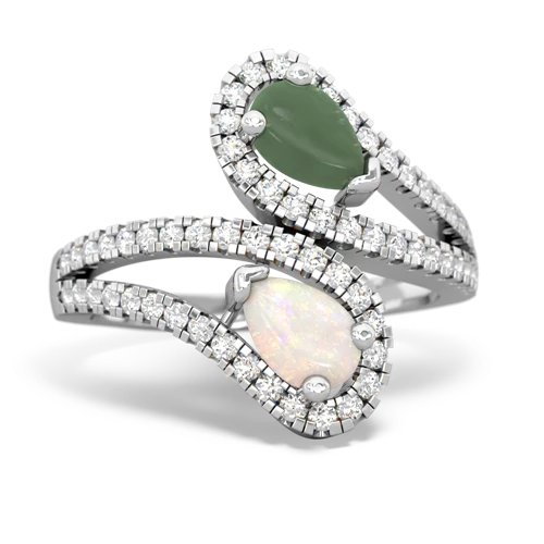 jade-opal pave swirls ring