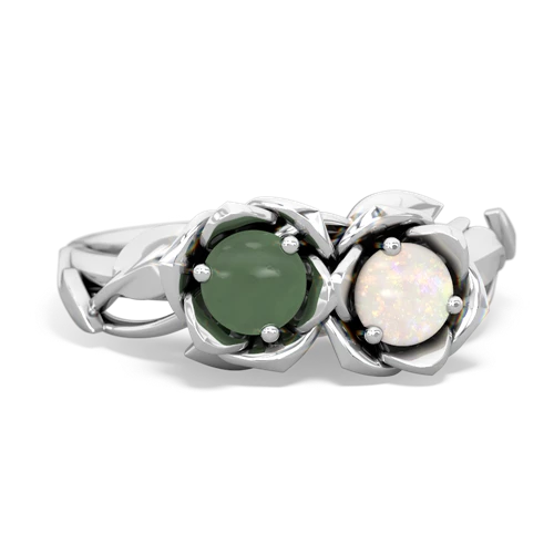 jade-opal roses ring