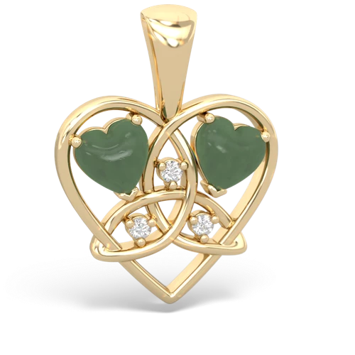 jade celtic heart pendant