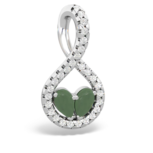 jade pave twist pendant