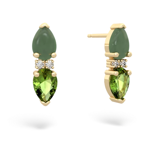 jade-peridot bowtie earrings