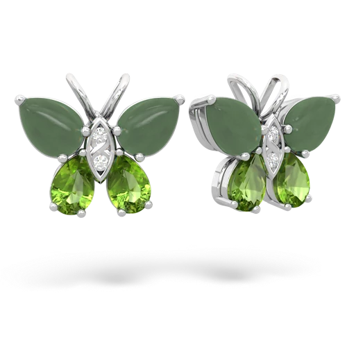 jade-peridot butterfly earrings