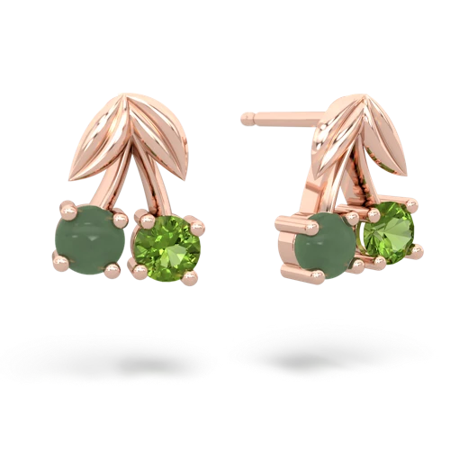 jade-peridot cherries earrings