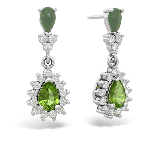 jade-peridot dangle earrings