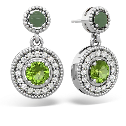 jade-peridot halo earrings