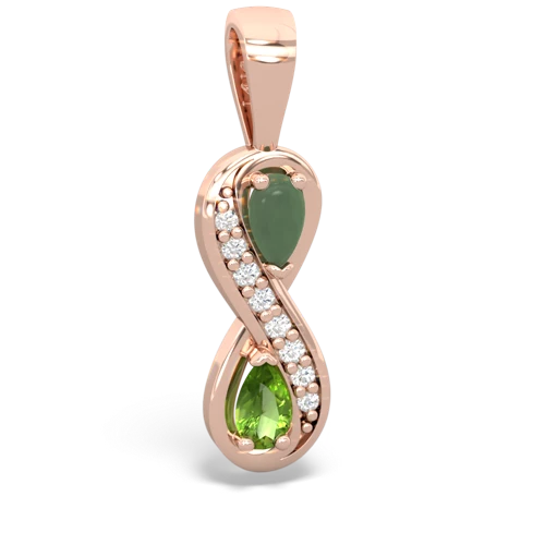 jade-peridot keepsake infinity pendant