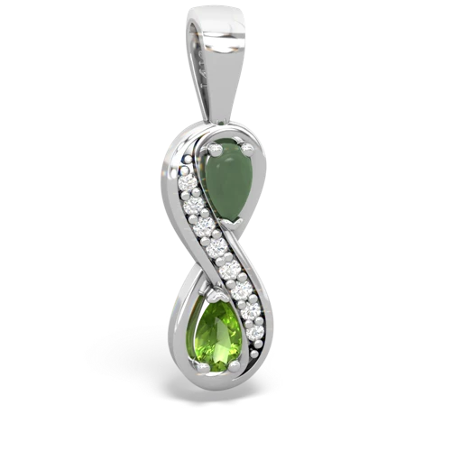 jade-peridot keepsake infinity pendant