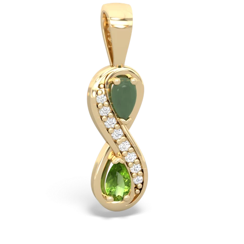 jade-peridot keepsake infinity pendant