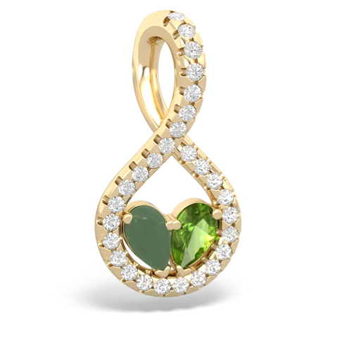 jade-peridot pave twist pendant