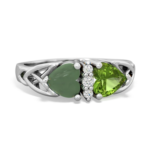 jade-peridot celtic ring
