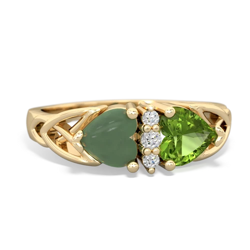 jade-peridot celtic ring