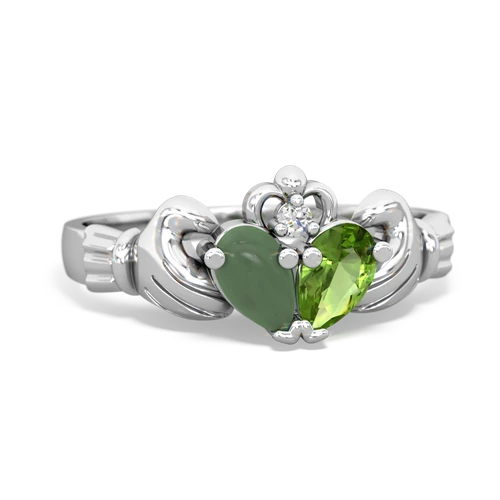 jade-peridot claddagh ring