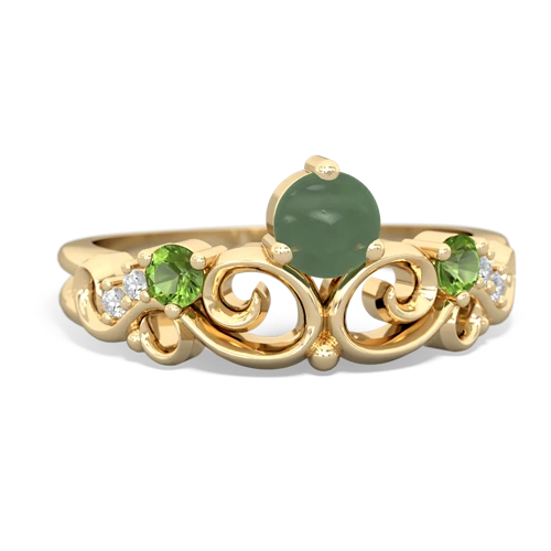 jade-peridot crown keepsake ring