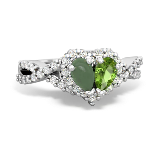 jade-peridot engagement ring