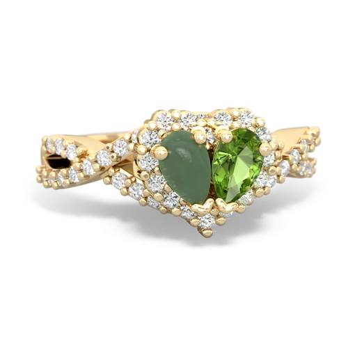 jade-peridot engagement ring