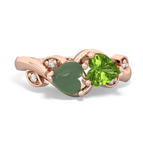 jade-peridot floral keepsake ring