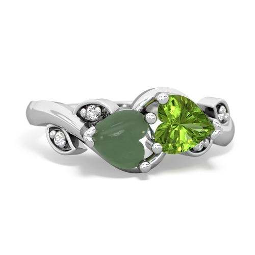 jade-peridot floral keepsake ring