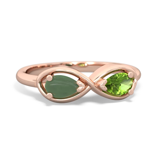 jade-peridot infinity ring