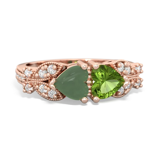 jade-peridot keepsake butterfly ring