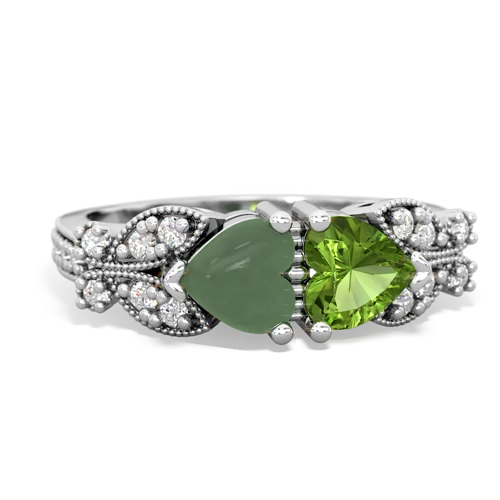jade-peridot keepsake butterfly ring