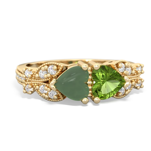 jade-peridot keepsake butterfly ring