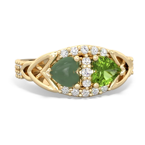jade-peridot keepsake engagement ring