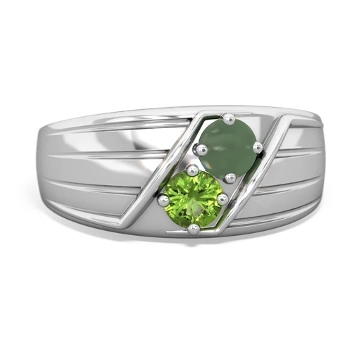 jade-peridot mens ring