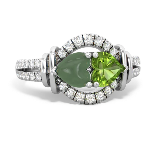 jade-peridot pave keepsake ring