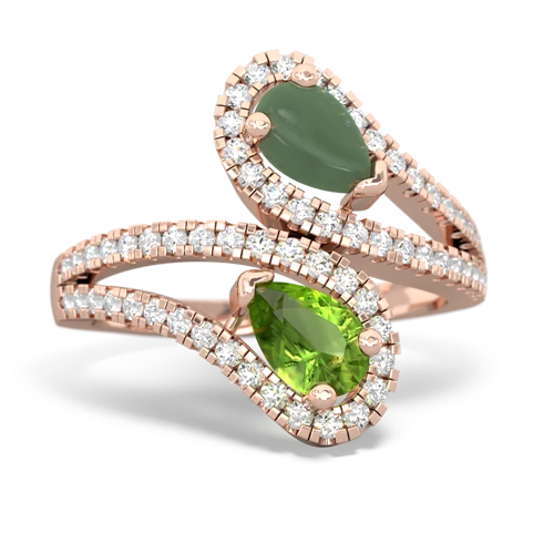 jade-peridot pave swirls ring