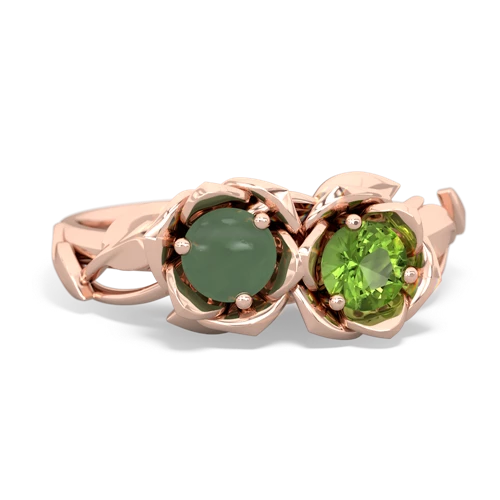 jade-peridot roses ring