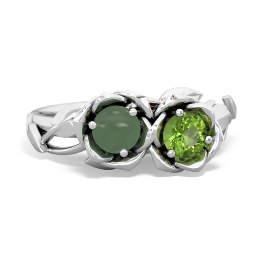 jade-peridot roses ring