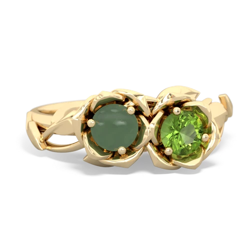 jade-peridot roses ring