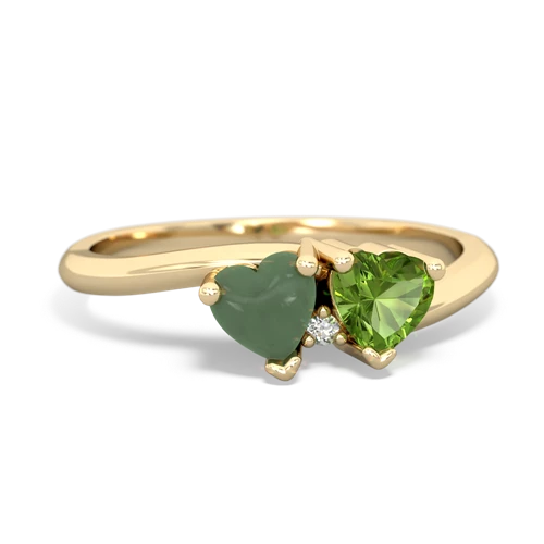 jade-peridot sweethearts promise ring