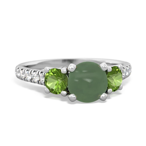 jade-peridot trellis pave ring