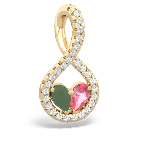 jade-pink sapphire pave twist pendant