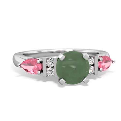 jade-pink sapphire engagement ring