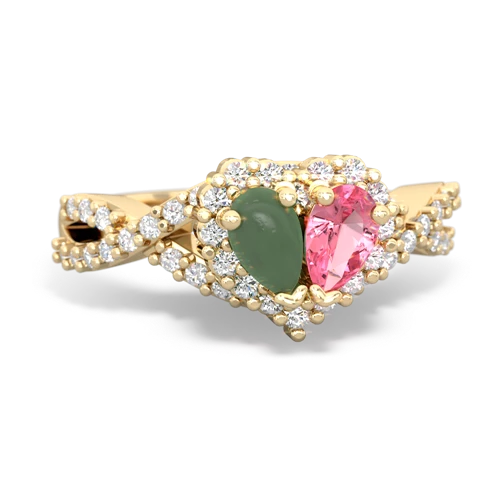 jade-pink sapphire engagement ring