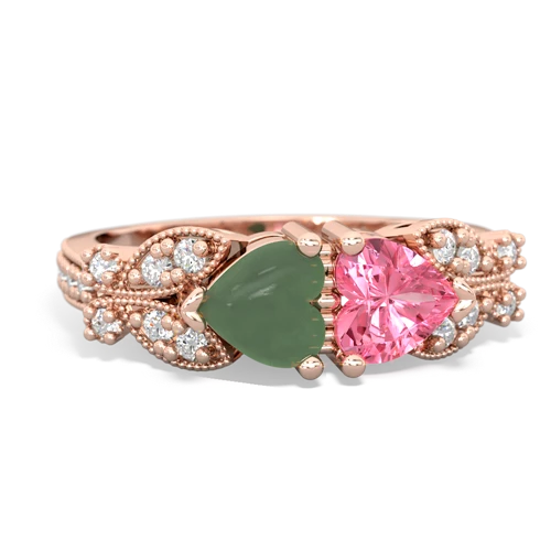 jade-pink sapphire keepsake butterfly ring