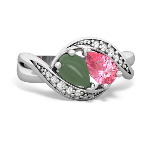 jade-pink sapphire keepsake curls ring