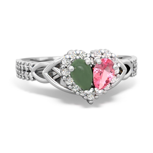 jade-pink sapphire keepsake engagement ring