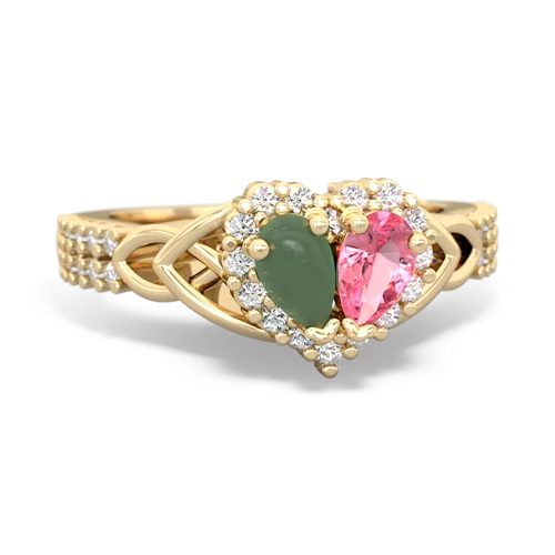 jade-pink sapphire keepsake engagement ring