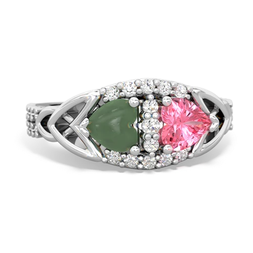 jade-pink sapphire keepsake engagement ring