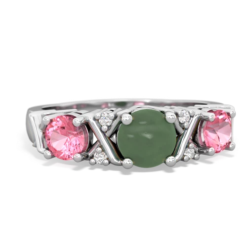 jade-pink sapphire timeless ring