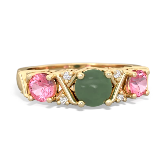 jade-pink sapphire timeless ring