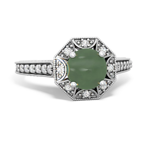 jade antique hexagon ring