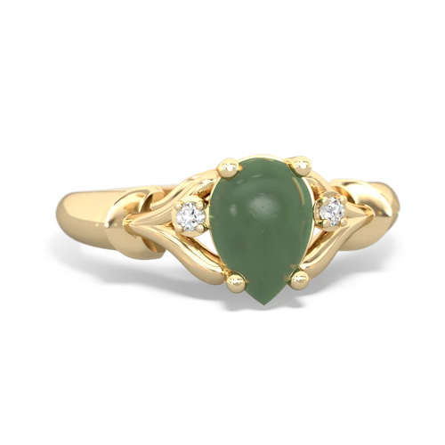 jade filligree ring